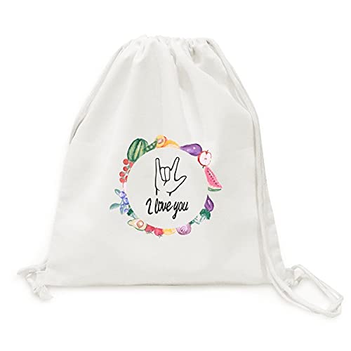 Sac en tissu pliable à sangle noir personnalisé je t'aime