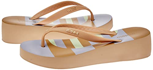 Tamanco, Gabi Print Light, Azaleia, Feminino, Bege Mel, 36