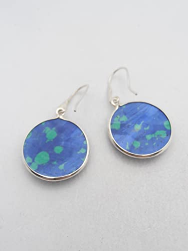 Boucles chrysocolle en argent 925, l'éclat des pierres naturelles sur vous - 6