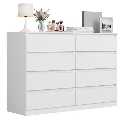 CIPACHO White 8-Drawer Dresser