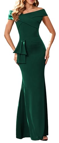 Image of Elegant Formal Long Dress for Women Sexy Green Evening Maxi Dresses Fashion Cocktail Party Dress for Wedding Guest