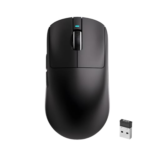 Image of R1 SE+ Gaming Mouse, 18000 DPI, High-Precision PAW3395SE Sensor,55g Lightweight,Three Connection Modes Wireless Mouse, Programmable Ergonomic Mouse Suitable for Laptops /PC /Mac (Black) | High-Precision PAW3395 SE Sensor,55G Lightweight,2.4G /BT5.0 /USB-C , Programmable Ergonomic Mouse Suitable for Laptops /PC /Mac