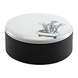 Hemobllo Traditioneller Chinesischer Tintenmahlstein mit Deckel Multifunktionaler Inkstone aus Originalstein Tragbares Schreib und Zeichenwerkzeug für Kalligrafie und Malerei