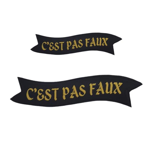 Patch C'EST PAS FAUX, écusson thermocollant fait main, hommage à Kaamelott, Perceval, customisation vêtements, casquette, sac etc..., patch brodé dans mon atelier (10 cm) Cover
