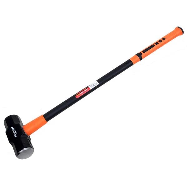 Neilsen CT1296-14lb Sledgehammer with High Grade Steel Head and 33in Fibreglass Shaft – Ideal for Heavy Duty Striking in Construction or Demolition Work