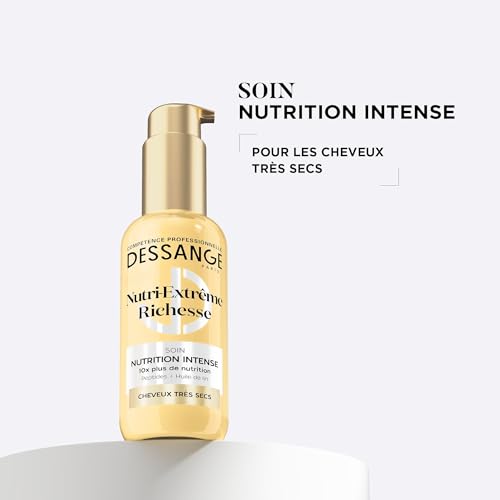 DESSANGE - Routine Cheveux Nutrition Intense Nutri-Extrême Richesse - Shampoing 280ml + Masque 280ml + Soin Sans Rinçage 110ml - Nourrit La Fibre, Les Longueurs & Pointes - Cheveux Très Secs – Image 5