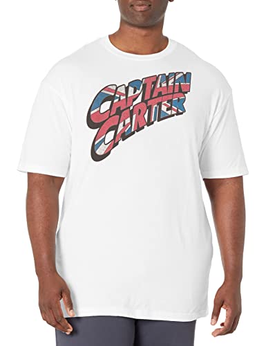 T-shirt Marvel Logo Carter homme vêtement coton geek haut mode noir
