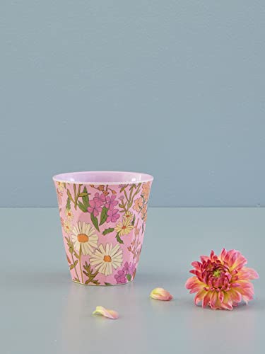 Taza de melamina mediana - Rosa - Daisy Dearest Print