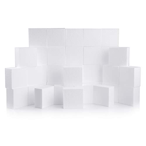 Silverlake Craft Foam Block - 36 Pack of 4x4x2 EPS Polystyrene Blocks for Crafting, Modeling, Art Pr - //coolthings.us