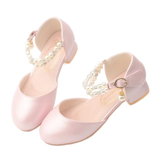 Toddler Flower Girls Dress Shoes Wedding Party Glitter Shoes Low Heel Mary Jane Princess Sandals for Little Kids
