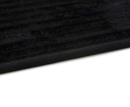 Gözze - Non-Slip Soft Bath Mat, 100% Polyester, 60 x 100 cm - Black, 60 x 100 cm (Rectangular) - Image 4