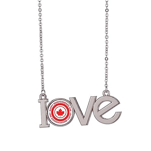 Collier érable Canada et amour de l'indépendance M | Bijou symbole voyage