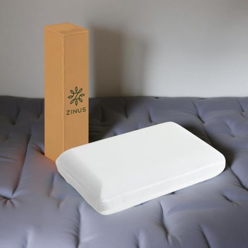 Opiniones de Memory foam almohada al mejor precio. 44 Zinus| Almohada de Memory Foam con Esencia de Té Verde Firmeza Media | Ergonómica para un Descanso Fresco y Reparador
