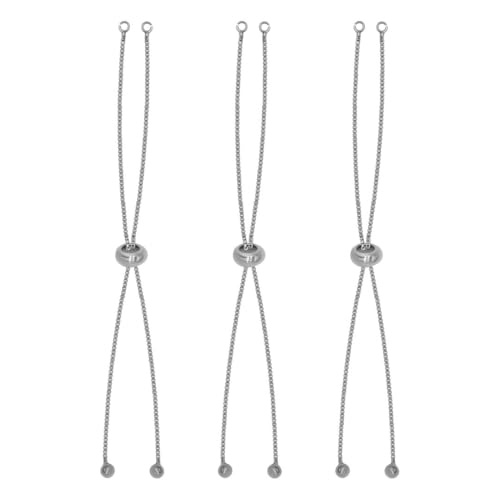 Image of SATRA TRADERS Brass Adjustable Slider Chain With End Stopper Bracelet | Size : 4inch | Qty : 2pcs | B3