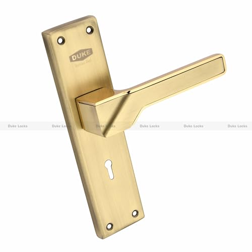 Image of DUKE Mortise Handle Set with Lock |Brass Bolt Body | Premium Handles | MH-1011 BA KY | Antique Brass |Weather-Proof |25-40mm Thickness| Easy Installation