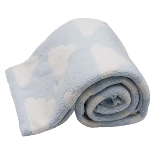 Image of LITTLE CELEBRITY Chenille Baby Blanket, Baby Blankets for Boys, Baby Blankets for Girls, Toddler Blanket, Baby Boy & Girl Blankets, Soft Baby Blankets, Plush Baby Blankets, 40x30 Inches (Blue Clouds)