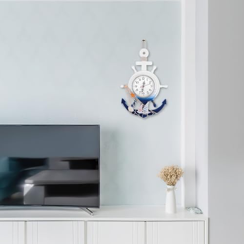 Reloj de Ancla de Barco para Decorar Paredes de Madera en Dormitorios 5
