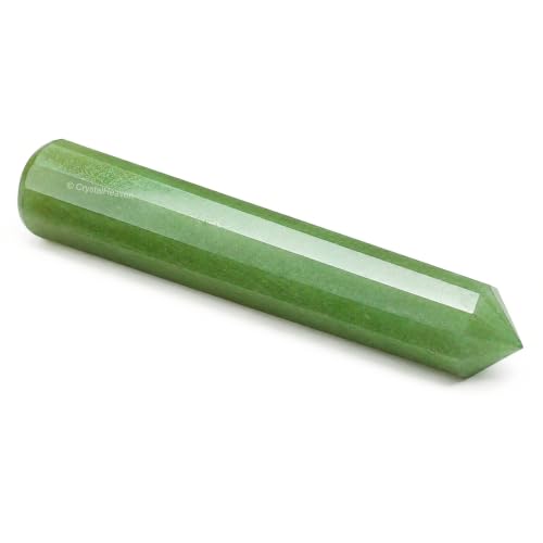 Image of Light Green Aventurine Crystal Wand - Pointed Crystal Wand for Energy Healing, Chakra Balancing, Meditation and Home Decor - Crystals and Healing Stones for Gift