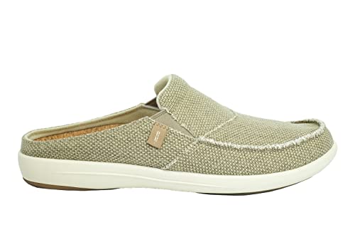 REVITALIGN Men's Siesta Canvas Mule, Grey, 8