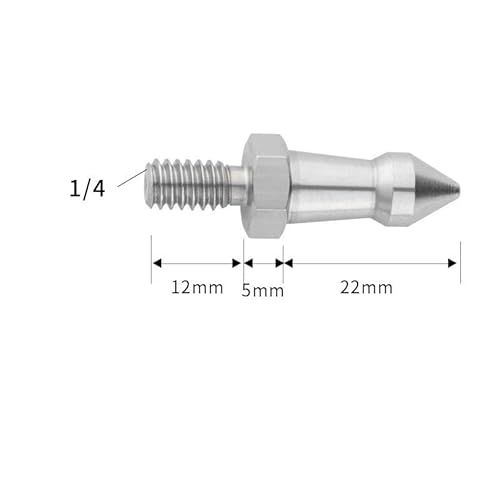 image for ThtRht 3 Pack Tripod Foot Spikes with 1/4 inch Thread Screw Stainless 