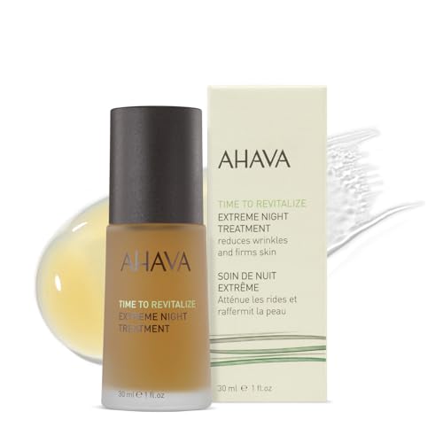 AHAVA Extreme Night Treatment - Exclusive Moisturizer, Neck & Chest Cream, Smoothes Skin & Reduces Wrinkles, Enriched with Patented Extreme Complex, Dead Sea Osmoter, Peptides & Resveratrol 1 Fl.Oz