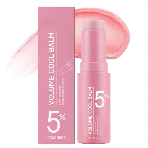 1 Pièces Pink Calcio Multi Balm Stick, Calcium Volume Multi Bálsamo – Colágeno Hidratante Stick para cara, ojos y cuello, hidratante y reafirmante para todos los tipos de piel