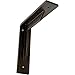 Ekena Millwork BKTMST Steel Bracket Stockport, 2"W x 8"D x 8"H, Antiqued Brass