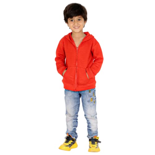 Image of The Mom Store Winter Jackets for Kids | Cute Sweatshirt and Cool Hoodies for Baby Boy and Baby Girls | with Zippers | Hoodie Cap