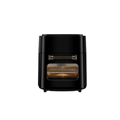 Smart Air Fryer 15 litros, flujo de aire ambiente de 360°, revestimiento antiadherente para freír, 3 bandejas para hornear, control de temperatura de 60 a 200°C (Black)