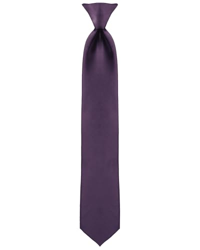 Image of boxed-gifts Clip on Ties for Men - Premium Black Solid Color Clip on Tie
