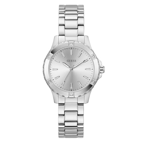 Image of Guess Round 35mm Silver Dial Analog Women Watch - GW0948L6