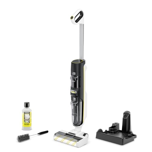 Karcher FCV 4 Wireless Wet & Dry 3-in-1 Vacuum Cleaner With 4 Cleaning Modes Dry Auto Power Stair Modes Battery Life: Approx. 45 Minutes 750ml Fresh Water Tank Capacity For Hard Floors & Carpets