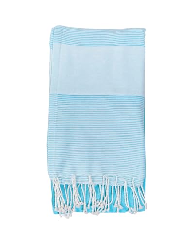 SUN & SURF Pareo Rayas Kikoy con Rizo 90X170CM Doble Textura - Toalla Resistente Playa Sol y Piscina