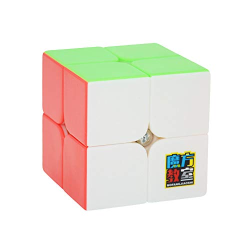 OJIN MoYu MoFang JiaoShi MF2 2x2x2 Cub Cubing Classe MF2 2x2 Vitesse e Puzzle Lisse Cerveau Jouets (Scrub Stickerless)