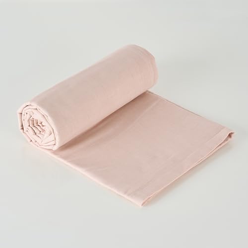 Image of 100% Pure Cotton 3 Layer Dohar, Single Bed Blanket Comforter, (60''X90'' / 152X230 CM), Uni Chambray, Skin Friendly Dohar, Color - Cloud Rose