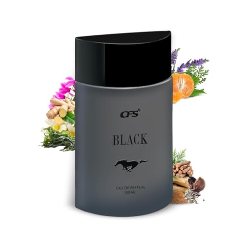 Image of FRASIYON Black Perfume Spray for Men | 100ml | Eau De Parfum with Bold & Long Lasting Fragrance | Premium Apparel Spray |