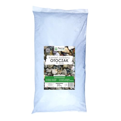 Feniks Zierkies 20 kg (16-32) - Bunt | Natürlich gerundeter Flusskies | Witterungsbeständig | Gartenkieselstein