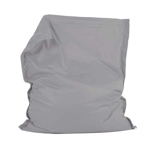 Bean Bag Bazaar Giant Bean Bag, Grey, Water Resistant Fabric, Floor Cushion, Beanbag for Indoor and Outdoor Use, Bean Bag with Filling Included, 180cm x 140cm, Gaming, Living Room, Garden