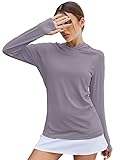 LUYAA Golf Polo Shirts Short Sleeve Sport Shirt Workout Tops Quick Dry Running Sweatshirt Gray Purple