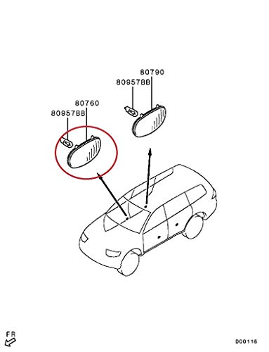 Luz de cortesia porta L200 Triton/Pajero Dakar - Lente