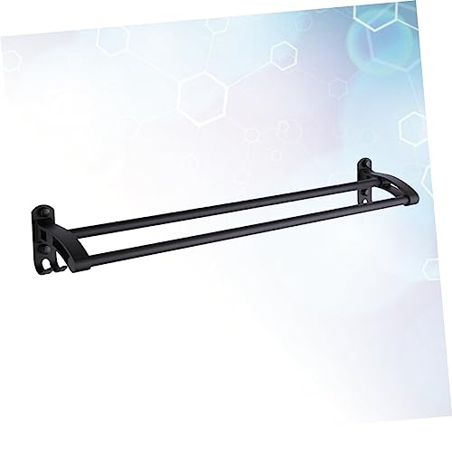 Porte serviette de bain double Tofficu à séchage rapide noir - 7