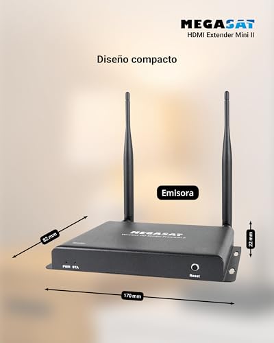 Extensor HDMI inalámbrico Megasat Premium II de 200m Full HD 6