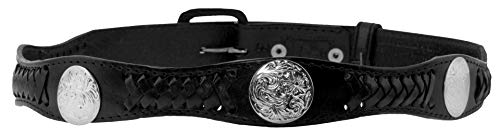 El Presidente Mens Black Concho Western Cowboy Leather Belt Removable Buckle4