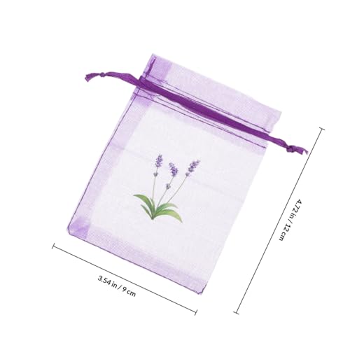 Bolsas Organza Lavanda 20 Unidades, Cierre Cordón Fácil miniatura 2