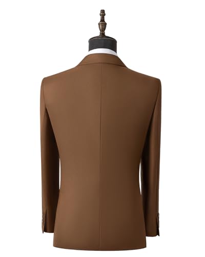 Drolia Formal Men's Suits Regular Fit 2 Piece Prom Tuxedos Notch Lapel Jacket+Trousers Wedding﻿3