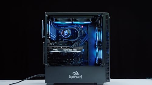Image of Redragon - Gaming System - Blaze Series - Intel Core i7 13700K 3.4 GHz, NVIDIA RTX 4070, 500GB PCIe 4.0 (NVMe), 32GB DDR5 RAM, 850W Gold PSU, 240mm AIO, Windows 11 Pro 64-bit, with Keyboard and Mouse