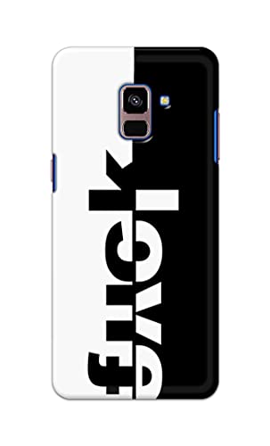 Image of PRINTFIDAA One Words Fukc Love Creative Art Innovative Wonderfull Printed Designer Hard Case for Samsung Galaxy A8 Plus (2018), A730F, A730F / DS Back Cover -(e) RPM1003