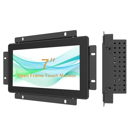 Image of 7 Inch Industrial Touch Monitors 10 Points Embedded Open Frame Monitor 1024x 600 @ 60Hz TFT LCD Suitable for kiosks, ATMs, Vending Machines