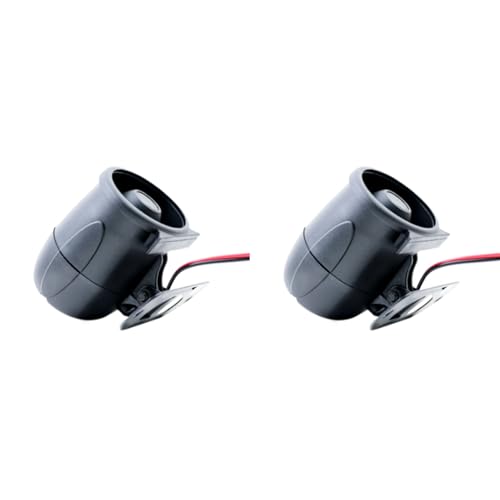 Ynusgeyx 2X Sirena de Bocina Antirrobo para Automóvil, Alarma de Bocina 12V Tweeter Alarma Altavoz de Voz Agudos Alarma de Voz Inteligente de Alto Decibelio