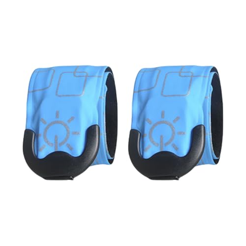 2PCS LEDリストバンドUSB充電式軽量ウェアラブルランニングアームベルト屋外スポーツ輝くリストバンド